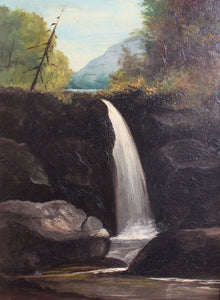 John Joseph Enneking Original Antique American Boston Massachusetts New Hampshire White Mountains Impressionist New England Maine Waterfall Landscape Oil Painting