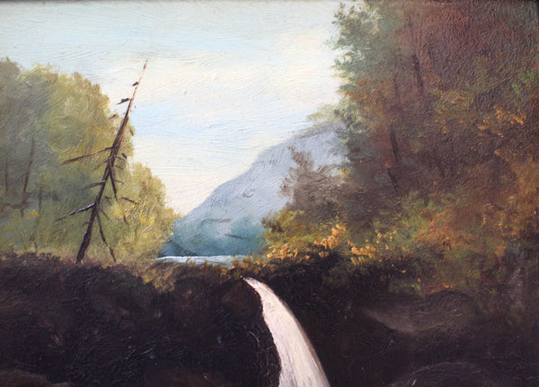 John Joseph Enneking Original Antique American Boston Massachusetts New Hampshire White Mountains Impressionist New England Maine Waterfall Landscape Oil Painting