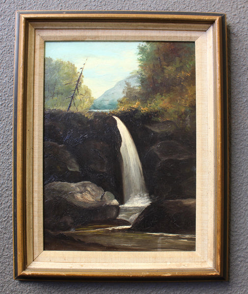 John Joseph Enneking Original Antique American Boston Massachusetts New Hampshire White Mountains Impressionist New England Maine Waterfall Landscape Oil Painting