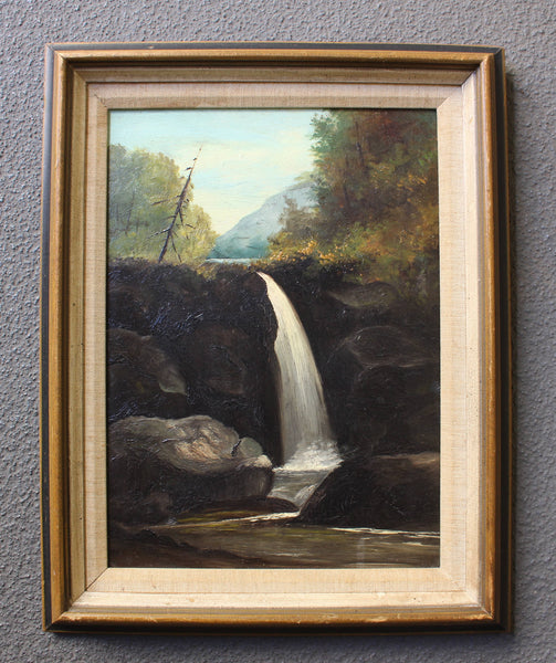 John Joseph Enneking Original Antique American Boston Massachusetts New Hampshire White Mountains Impressionist New England Maine Waterfall Landscape Oil Painting