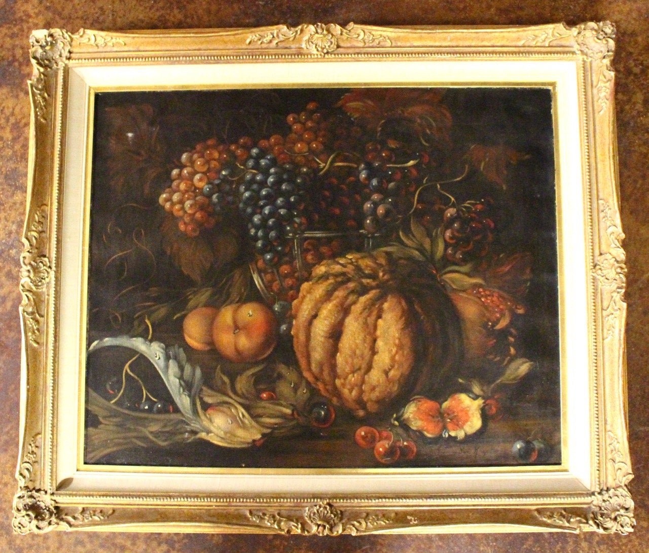 Sir Jean Louis van Kuyck Original Antique Flemish Dutch Belgian Old Master Style 19th Century European Still Life Oil Painting