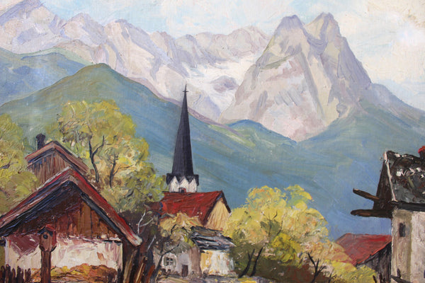 Jane Peterson Original Vintage American Post Impressionist Expressionist Fauve Garmisch Partenkirchen Bavaria German Landscape Oil Painting