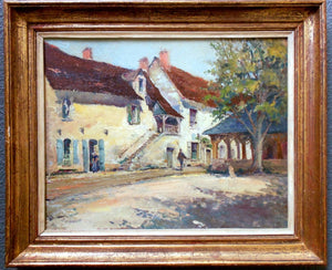 Paul Emile Lecomte  Antique l'Ecole des Beaux-Arts Paris French Impressionist Château de Cheverny Landscape Original Gallery Oil Painting