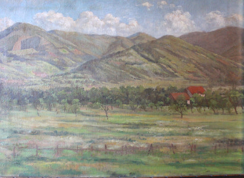 Alfred Mitchell Original Vintage San Diego Mountains Southern California Plein Air Post Impressionist Landscape Oil Painting