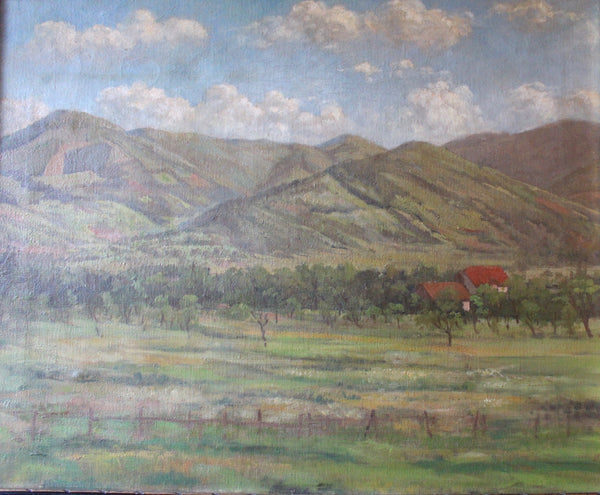 Alfred Mitchell Original Vintage San Diego Mountains Southern California Plein Air Post Impressionist Landscape Oil Painting