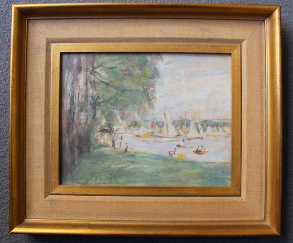 Max Liebermann German Impressionist Original Vintage Antique European Chalk Pastel on Paper Avant-Garde Modernist Painting