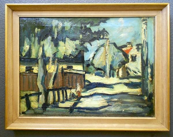 Hermann Max Pechstein Vintage Die Brucke German Expressionist German Expressionism Contemporary Art French Village Landscape Oil Painting