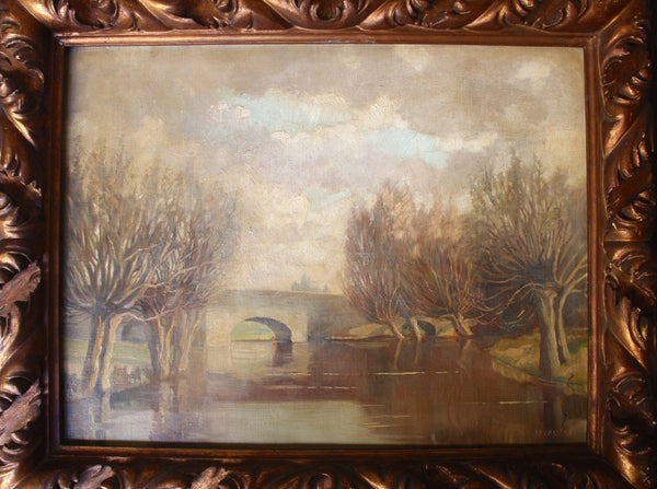 Jacob Meyer de Haan Isaac Meijer de Haan Original 19th Century Antique Dutch Post Impressionist European Landscape Oil Painting