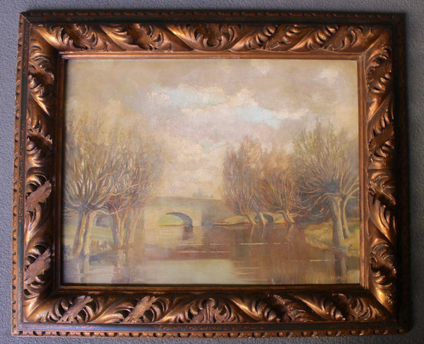 Jacob Meyer de Haan Isaac Meijer de Haan Original 19th Century Antique Dutch Post Impressionist European Landscape Oil Painting