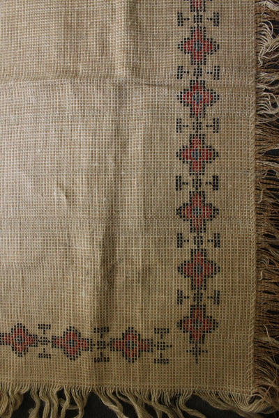 Antique Museum Native American Navajo Wool Native American Paths Cross Stitch Weaving Textile Horse Blanket