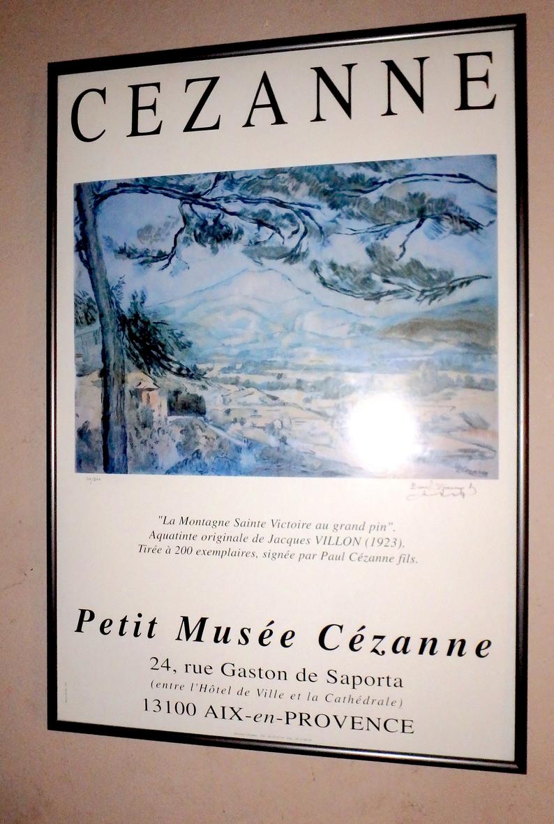 Paul Cezanne Limited Edition 64/200 Petit Musee Cezanne Aix en Provence France Museum La Montagne Sainte Victoire French Linocut Print