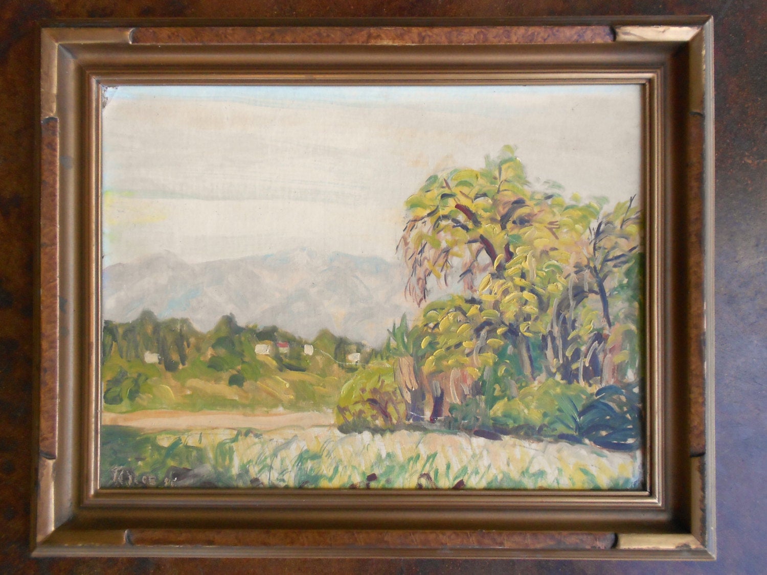 Rolla Sims Taylor Texas Regionalist Original Vintage Antique Impressionist American Landscape Oil Painting