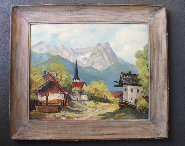 Jane Peterson Original Vintage American Post Impressionist Expressionist Fauve Garmisch Partenkirchen Bavaria German Landscape Oil Painting